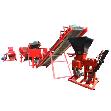 FL1-25 Eco electric motor Kenya soil cement interlocking brick making machine